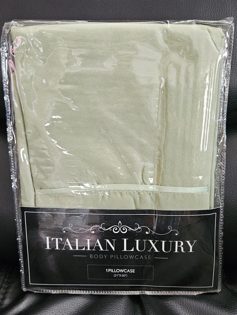 Italian Luxury Olive Green Body 1 Pillowcase 21 X 60 New